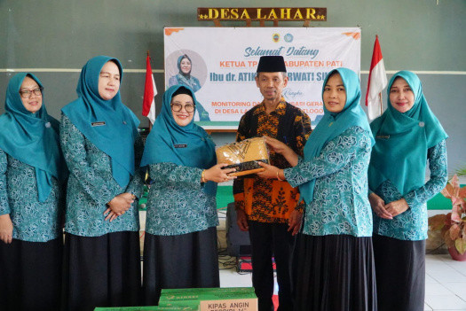 Ketua TP PKK Kabupaten Pati Monev ke Desa Lahar