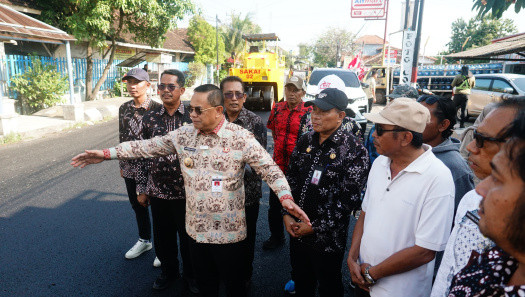 Bupati Pati Tinjau Pembangunan Jalan WR Supratman Juwana 