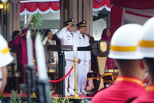 Wabup Jadi Irup Upacara Penurunan Bendera Peringatan HUT RI 